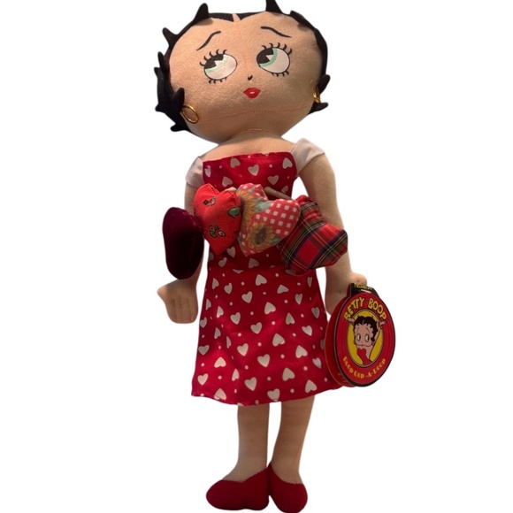 Betty Boop Plush Red and White Heart Dress 2004 - Picture 1 of 12